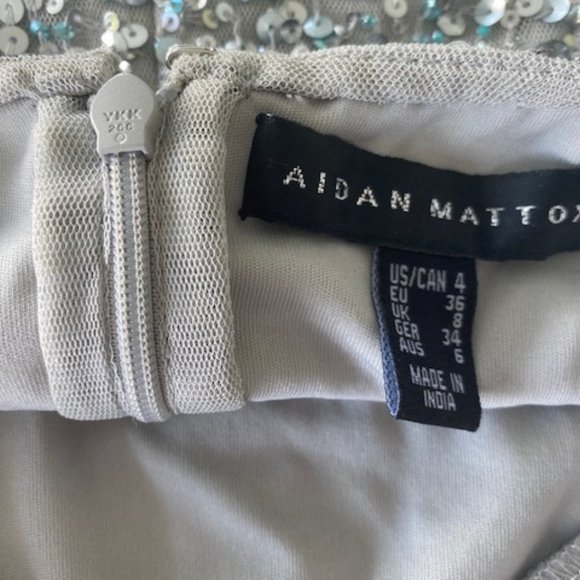 Aidan Mattox Icy silver blue sequin sheath slip dress from Bloomingdale's NWT - Picture 11 of 15